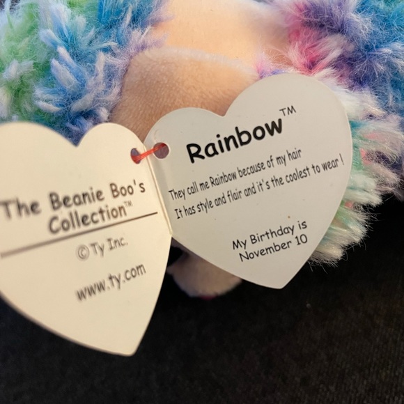 🌈Rainbow Poodle Beanie Boo🌈 - Picture 4 of 5